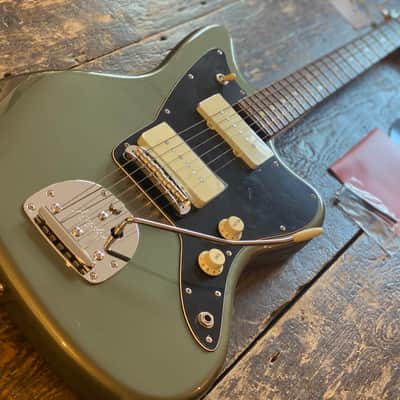 Fender Japan Very Rare 2023 Jasper Olive Metallic Hybrid II Jazzmaster w/ Matching Headstock image 3