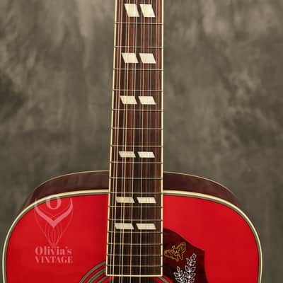 2006 Epiphone Hummingbird-12 string flattop acoustic Cherry Sunburst NEAR MINT!!! image 4
