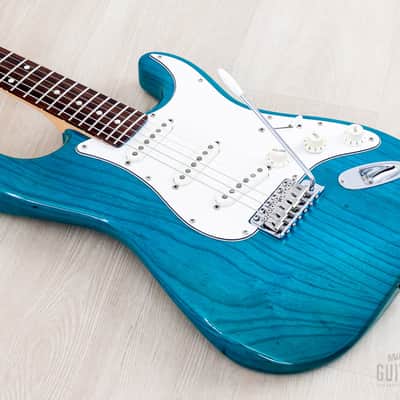2012 Fender '62 Stratocaster ST62/ASH/MH Transparent Blue + Headstock, Near-Mint, Japan MIJ image 9