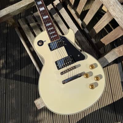Blitz Les Paul Custom by Aria Pro II, 1992 Vintage White, Made in