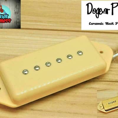 G.M. P90 DOG EAR NECK PICKUP Cream CERAMIC MAGNETS image 2