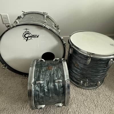 1950s Gretsch Broadkaster Outfit in Midnight Blue Pearl 14x22 9x13 16x16 image 1
