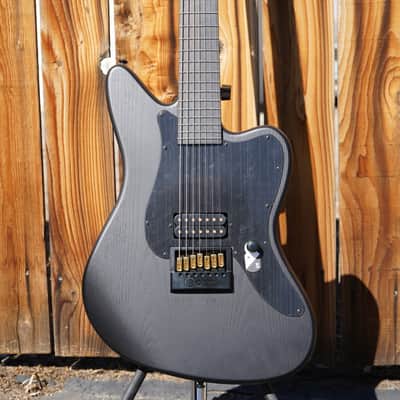 ESP LTD SIGNATURE SERIES AW-XJ7 Baritone Evertune Black Open Grain Stain 7-String Electric Guitar (2025) image 4