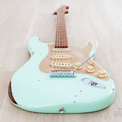 Fender Custom Shop 1956 Stratocaster Roasted Relic Aged Surf Green w/ Fat '60s Pickups image 8