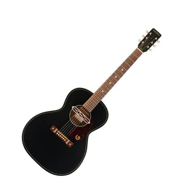 Gretsch Jim Dandy Deltoluxe Concert 6-String Right-Handed Acoustic Guitar with C-Shape Neck and Select Lightweight Laminate Tonewoods X-Braced Body (Black Top) image 4