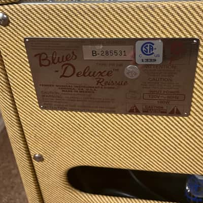 Fender Blues Deluxe Reissue 2-Channel 40-Watt 1x12" Guitar Combo 2005 - Present - Tweed image 5