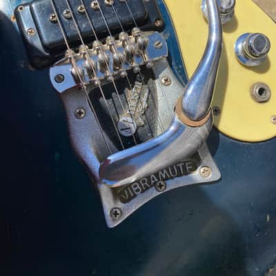 Vintage 1965 Mosrite Ventures Model Vibramute Ink Blue image 21