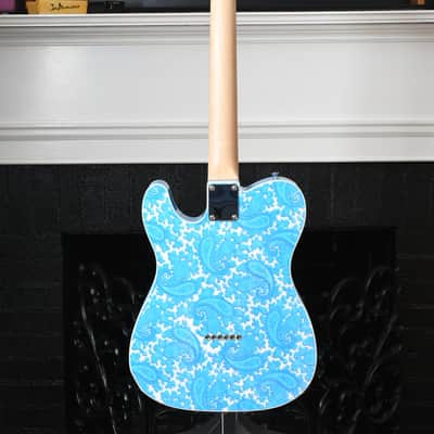 Crook Telecaster Blue Sparkle Paisley Two Necks both Maple and Rosewood Option image 6