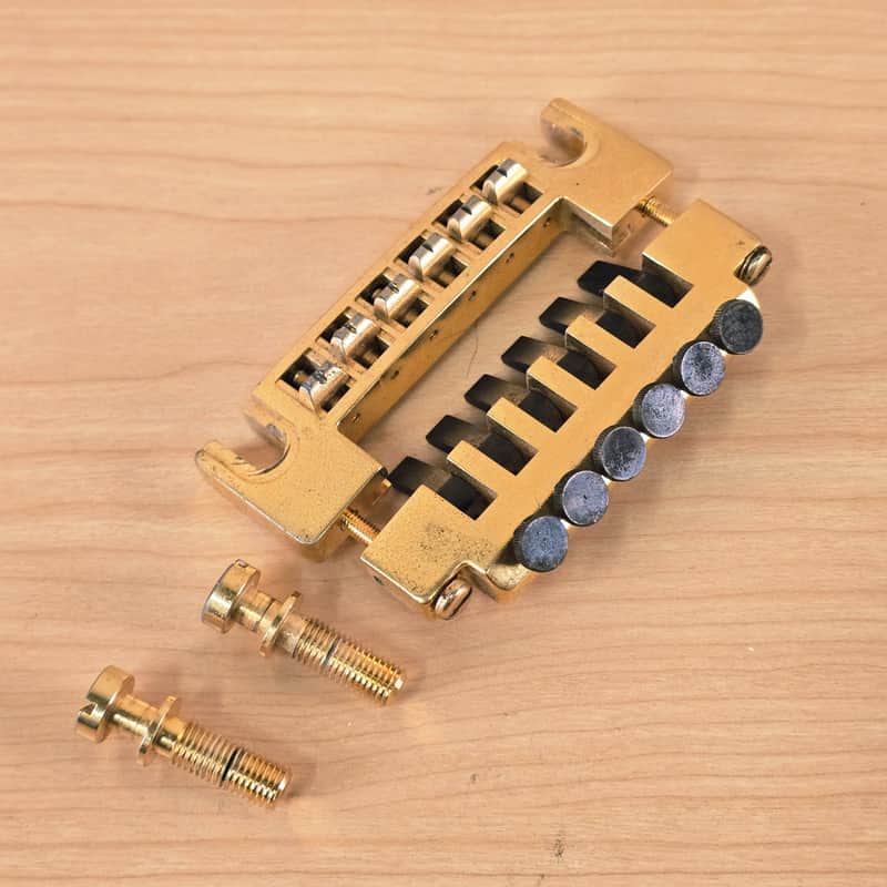 RARE Schaller 456 Gibson LP SG Fine Tuning Bridge Tailpiece Gold Iommi Old Boy image 1