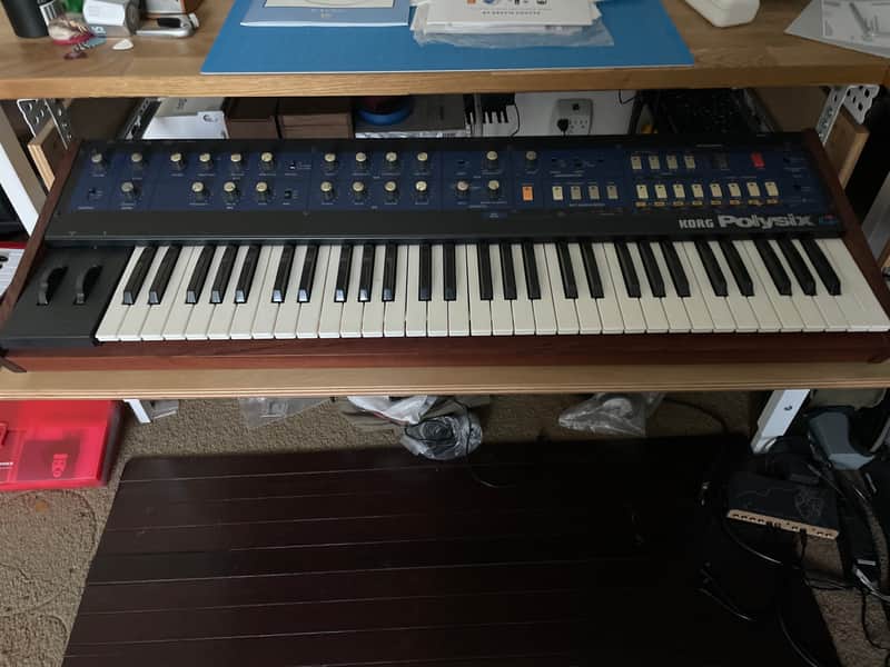 Korg PolySix 1980s - Navy Blue (Kiwi Six mod, midi) owned by Junkie XL, professionally serviced in 2025 image 1