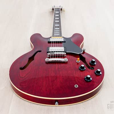 1979 Greco SA-550 Vintage ES Guitar Cherry, Near-Mint w/ Maxon U-1000 & Case, Japan Fujigen image 10