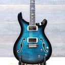PRS SE Hollowbody II Piezo Peacock Blue Smokeburst Electric Guitar w/Case