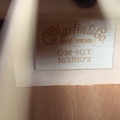 2012 Martin OM-1GT Natural Finish Acoustic Guitar w/OHSC image 21