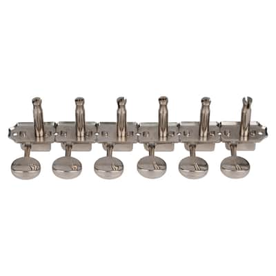 6 inline Vintage Guitar Tuners Tuning Pegs Machine Heads for Squier Fender Strat/Tele Style Electric Guitar Nickel image 3