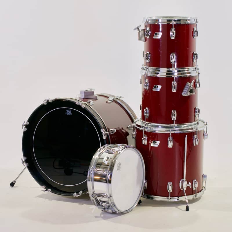 Ludwig Rocker Drum Set with Black/White Badges 1980s image 2