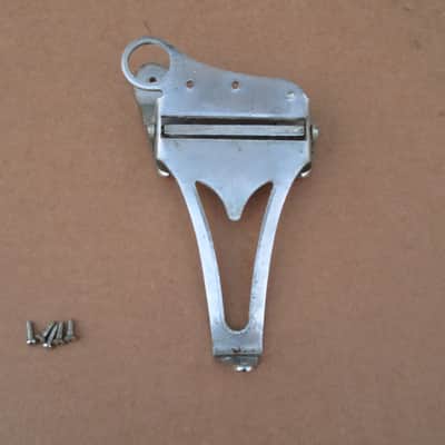 1960s Silvertone Hollow Guitar Tremolo Tailpiece Bridge Teisco Kingston Kay image 7