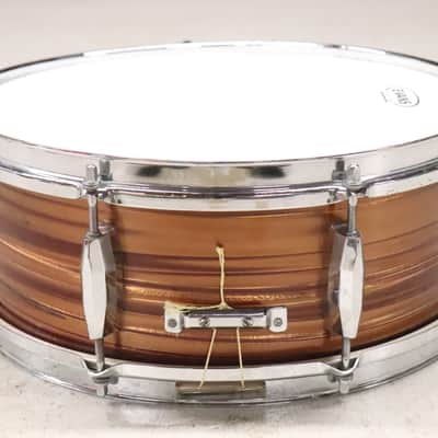 Pearl 5.5x14" 8-Lug Tiger Eye Pearl Snare Drum Vintage 1960's MIJ image 8