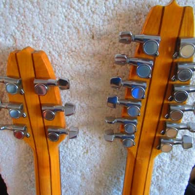 Cort Double Neck Guitar, Late 1970's, Japan, Neck Thru Body, 6 & 12 Necks. Case image 16