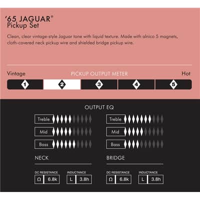 FENDER - Pure Vintage 65 Jaguar Pickup Set  Vintage White  (2) - 0992238000 image 3