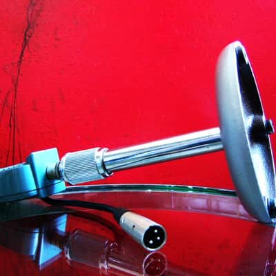 Vintage 1950's General Electric 97U29 / Shure 510 microphone Hi Z 99H86 w period Atlas DS7 desk stand # 2 image 14