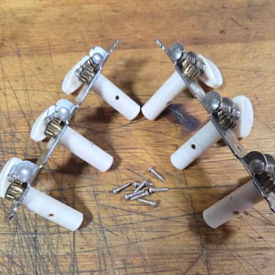 Vintage RARE 1970's 3x3 Open Back Classical Guitar Tuners Original Installation Screws Luthier Parts #5 image 2