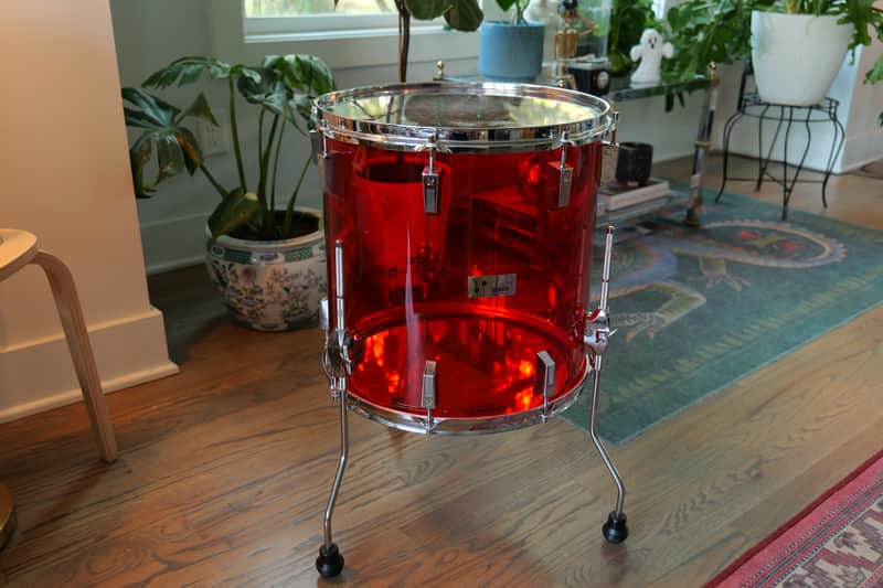 1979 Sonor Acryl Champion 16x16 Floor Tom Red image 1