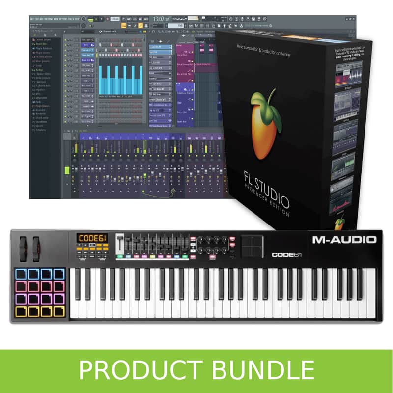 M-Audio Code 61 Keyboard and Image Line FL Studio 20 Producer Bundle image 1
