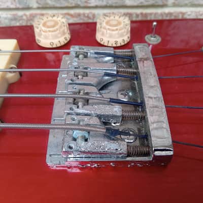 Vintage 1980's Hondo Alien Headless Aluminum Neck Bass Guitar w/ Original Hardshell Case! image 4