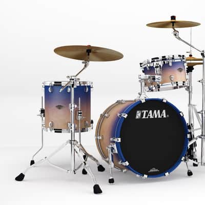 Tama WBS30RS-SAF Starclassic Walnut/Birch Lacquer Shell Kit 3 pcs - Satin Purple Atmosphere Fade/Chrome HW image 1