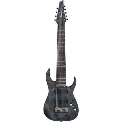 Ibanez RG9PB RG Axe Design Lab 9-String Electric Guitar Regular Transparent Gray Flat image 3