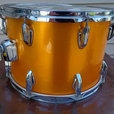 Vintage 70s Premier Elite 14x10 Tom African Mahogany 70s - Psychedelic Orange image 9