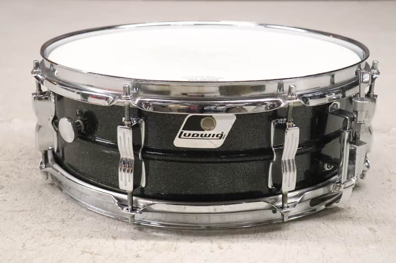 Ludwig LM404 Acrolite 5x14" Snare Drum Black Galaxy Vintage 1980's #2 image 1