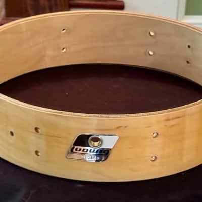 Ludwig Rocker Elite Piccolo Snare Drum SHELL Black and White Badge Maple 3 x 13" image 1