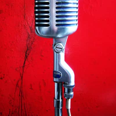 Vintage RARE 1957 Stromberg Carlson MC-41 / Shure 55S variant Satin Chrome w cable & Atlas SO-1B Elvis 55 Super 55 image 9