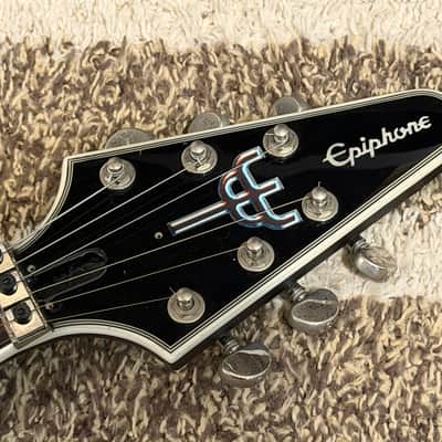 RARE! 2018 Epiphone Richie Faulkner Signature Flying V Custom Ebony Judas Priest image 3