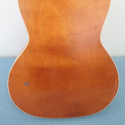 Antique Vintage 1930s Regal Parlor Guitar Project Scenic Floral Stencil Washburn Ditson Original Cloth Latch Case image 12