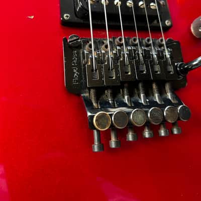 ESP 48th St Custom Shop Rare Reverse Headstock  Original Paperwork Super Strat 1986/1987 - Red image 8