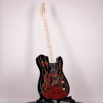 Fender James Burton Telecaster Red Paisley Flames Maple Fingerboard (US22184062) image 8