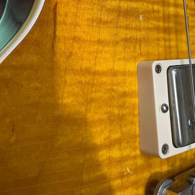 Gibson Custom Shop pre Murphy Lab 1959 Les Paul Reissue M2M Hand Picked 2014 - Heavy Aged Dirty Lemon Burst with Stinger headstock image 12