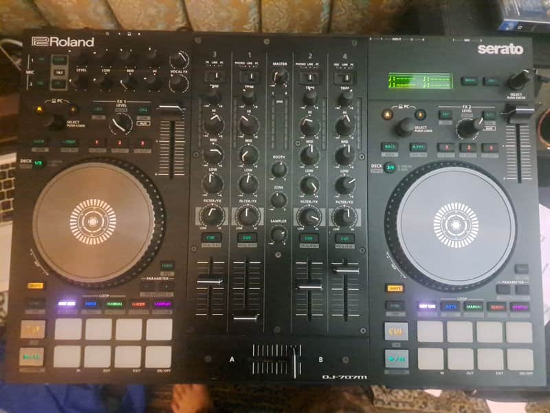 Roland DJ-707M 4-Channel DJ Controller for Mobile DJs w Drum machine , Effects , Vocal FX & Extra Features image 1