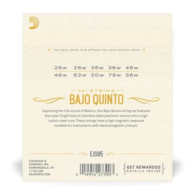 D'Addario EJ85 Bajo Quinto Strings image 4