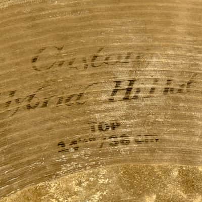 (TOP ONLY) PROFESSIONALLY REPAIRED 14” Zildjian K CUSTOM HYBRID Hihat Top image 2