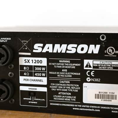 Samson SX1200 2-Channel Rack-Mount Power Amplifier CG010UT image 10