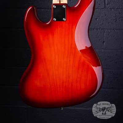 Tokai AJB118 Jazz Bass MIJ Trans Red Burst Ash Lightweight 8lb Made in Japan image 5