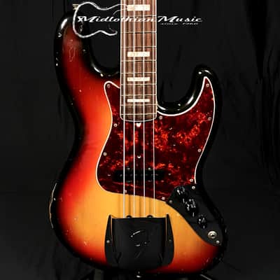 Fender 1966 Vintage USA 4-String Jazz Bass - Sunburst Gloss Finish w/Case USED image 2