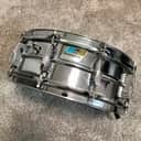 Ludwig No. 400 Supraphonic 5x14" 10-Lug Aluminum Snare Drum with Pointed Blue/Olive Badge 1969 - 1979 - Chrome-Plated