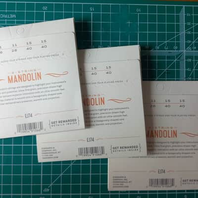 Immagine D'Addario EJ74-3D Phosphor Bronze Medium Mandolin Strings, 11-40 (3) 2017 - 2020 - Bronze - 2
