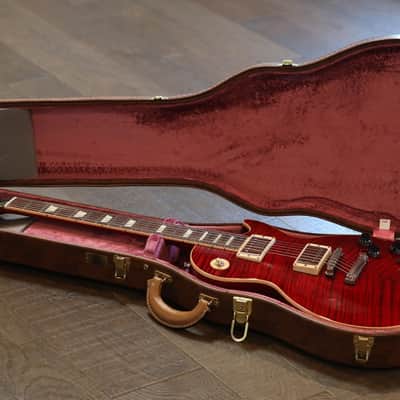 2012 Gibson Custom Les Paul Class 5 Electric Guitar Red Tiger + COA OHSC image 21