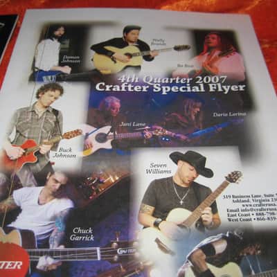 Crafter Acoustic Guitar Catalog Mint From 2007 39 Pages w/ Price List and Special Flyer image 12