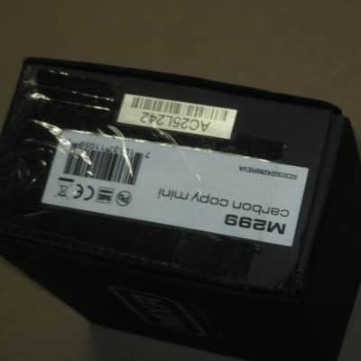 litely handled genuine MXR EMPTY BOX ONLY for M299 Carbon Copy Mini (NO: pedal, paperwork, also NO adapter) 2019-2026 (specifically 2021) - BOX: Black Cardboard / LABELs: Green & White - White & Black / GRAPHIC: Silver (part of 2 sides have clear tape) image 8